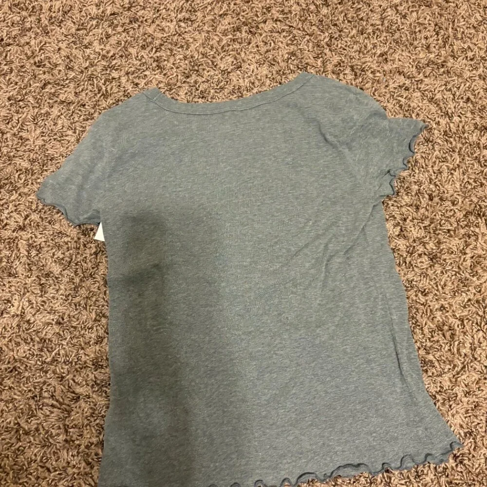 Care Bears Graphic T Shirt Large 10-12 Old Navy Short Sleeve Gray Lettuce Hem